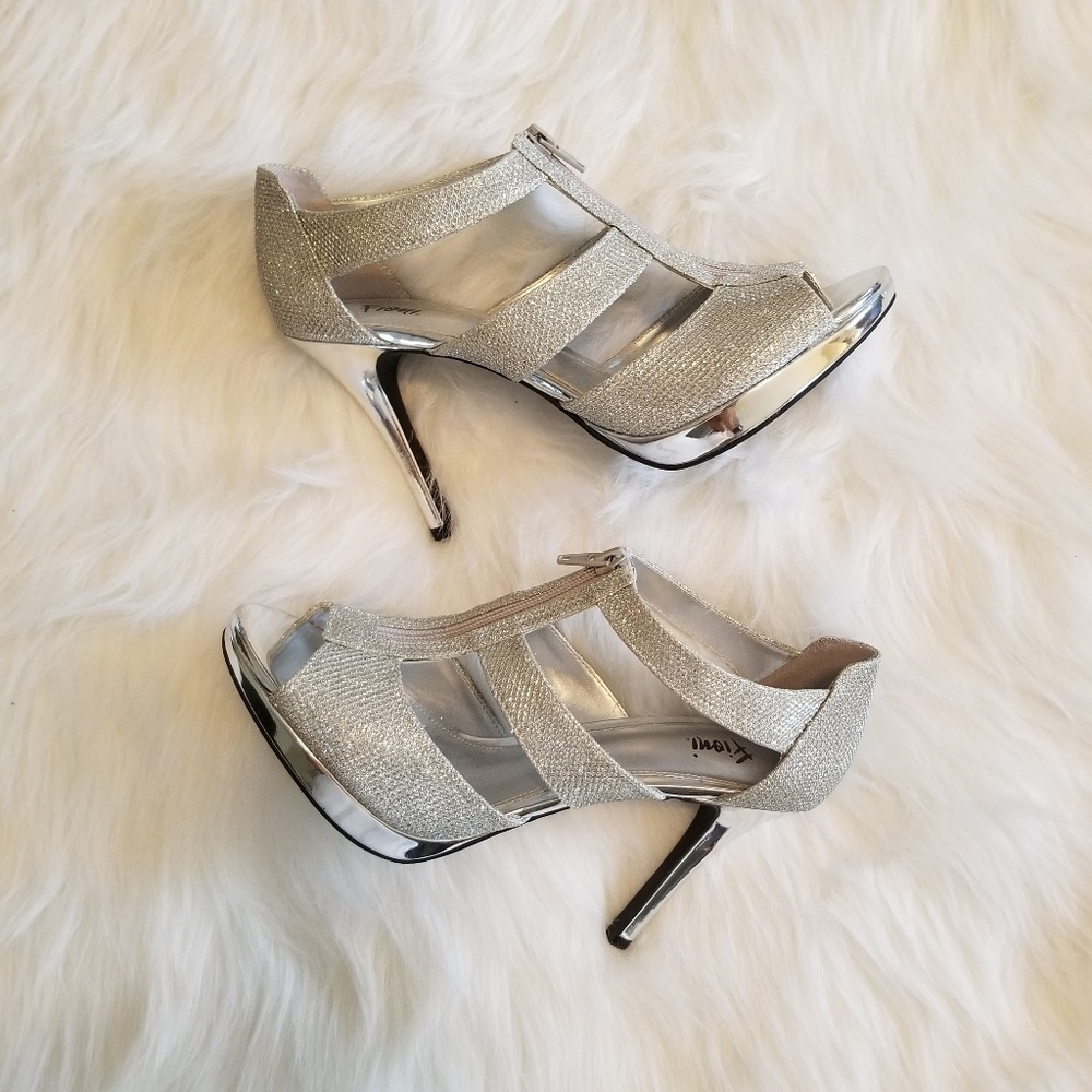 Silver stilettos